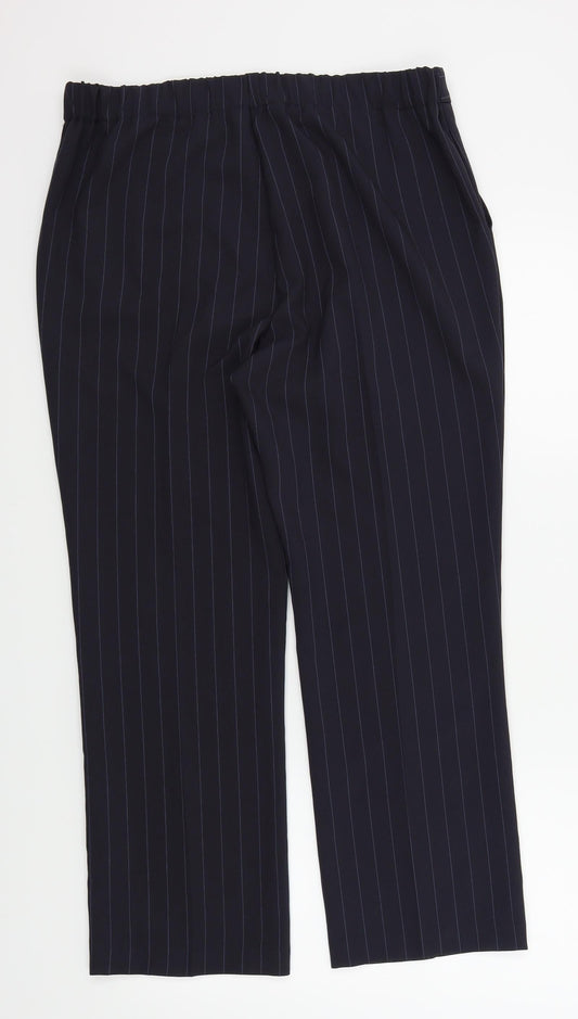 Womens UK Size 12 Preworn Regular Fit  Blue Trousers