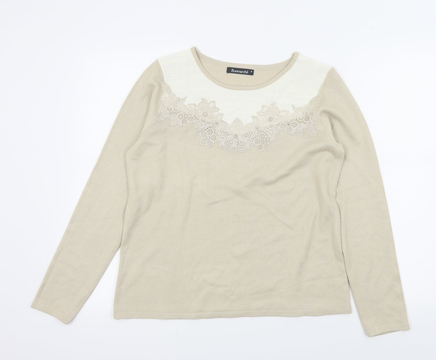 Bonmarché Womens Beige   Pullover Jumper Size S