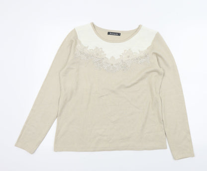 Bonmarché Womens Beige   Pullover Jumper Size S