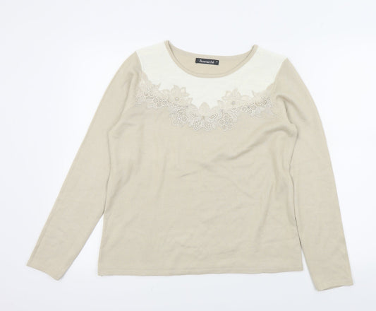 Bonmarché Womens Beige   Pullover Jumper Size S