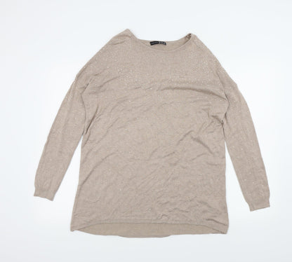 Primark Womens Brown   Pullover Jumper Size 10  - Sparkle