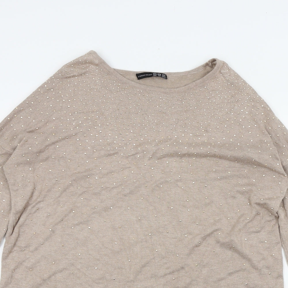 Primark Womens Brown   Pullover Jumper Size 10  - Sparkle