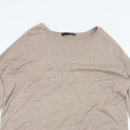 Primark Womens Brown   Pullover Jumper Size 10  - Sparkle