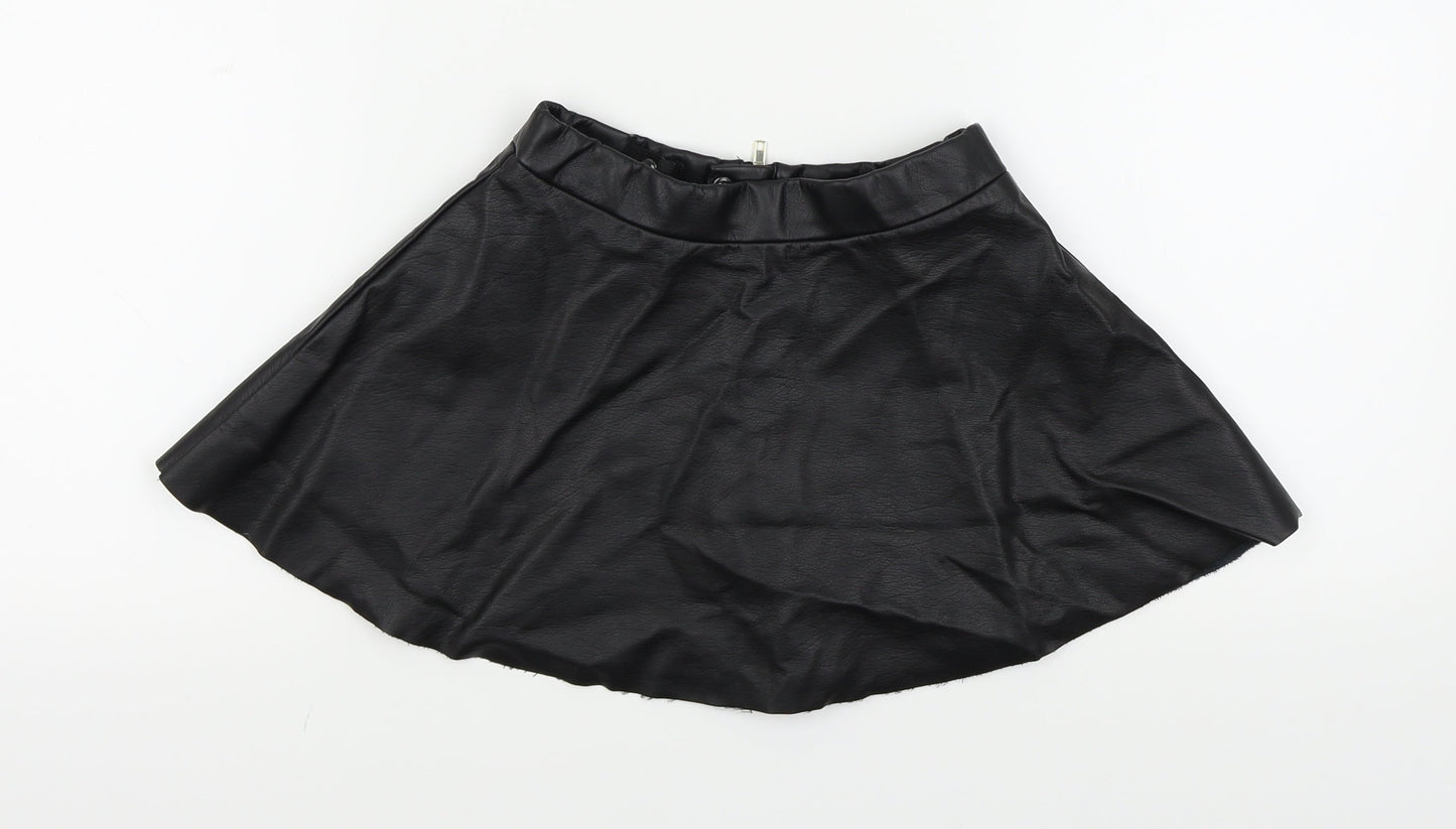 H&M Girls Black Colourblock  Flare Skirt Size 4-5 Years
