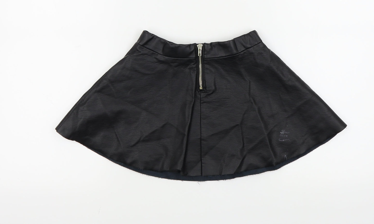 H&M Girls Black Colourblock  Flare Skirt Size 4-5 Years