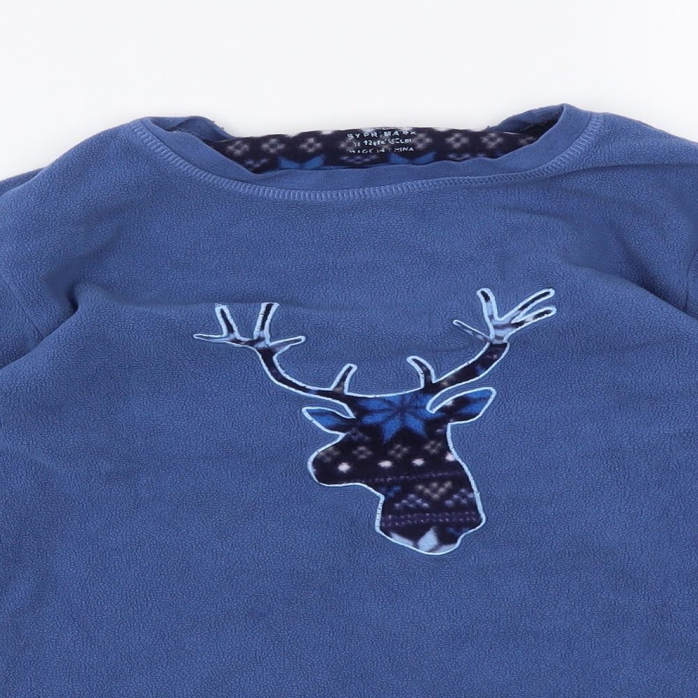 Primark Girls Blue Floral  Top Pyjama Top Size 11-12 Years