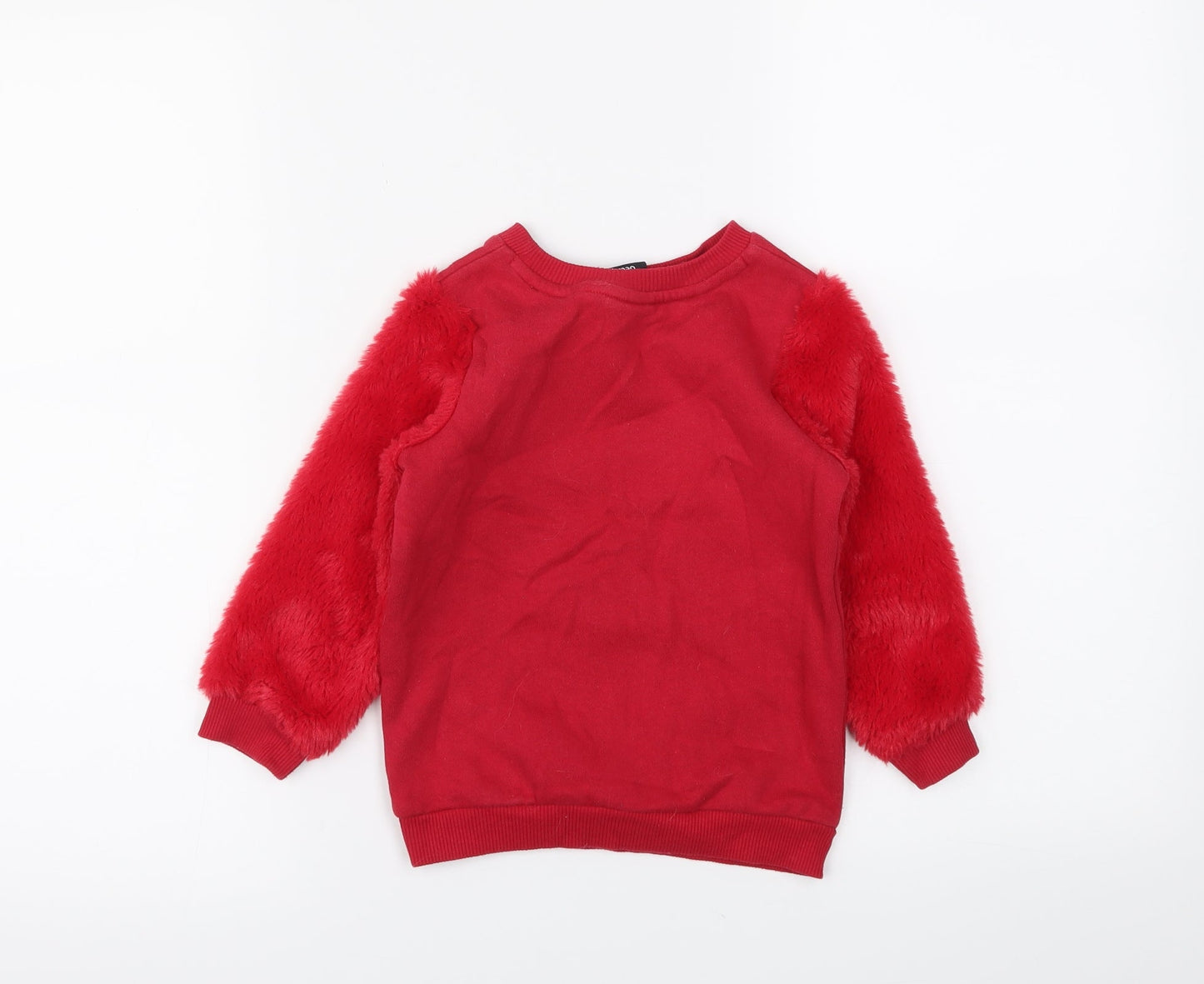 George Girls Red Animal Print  Pullover Hoodie Size 2 Years