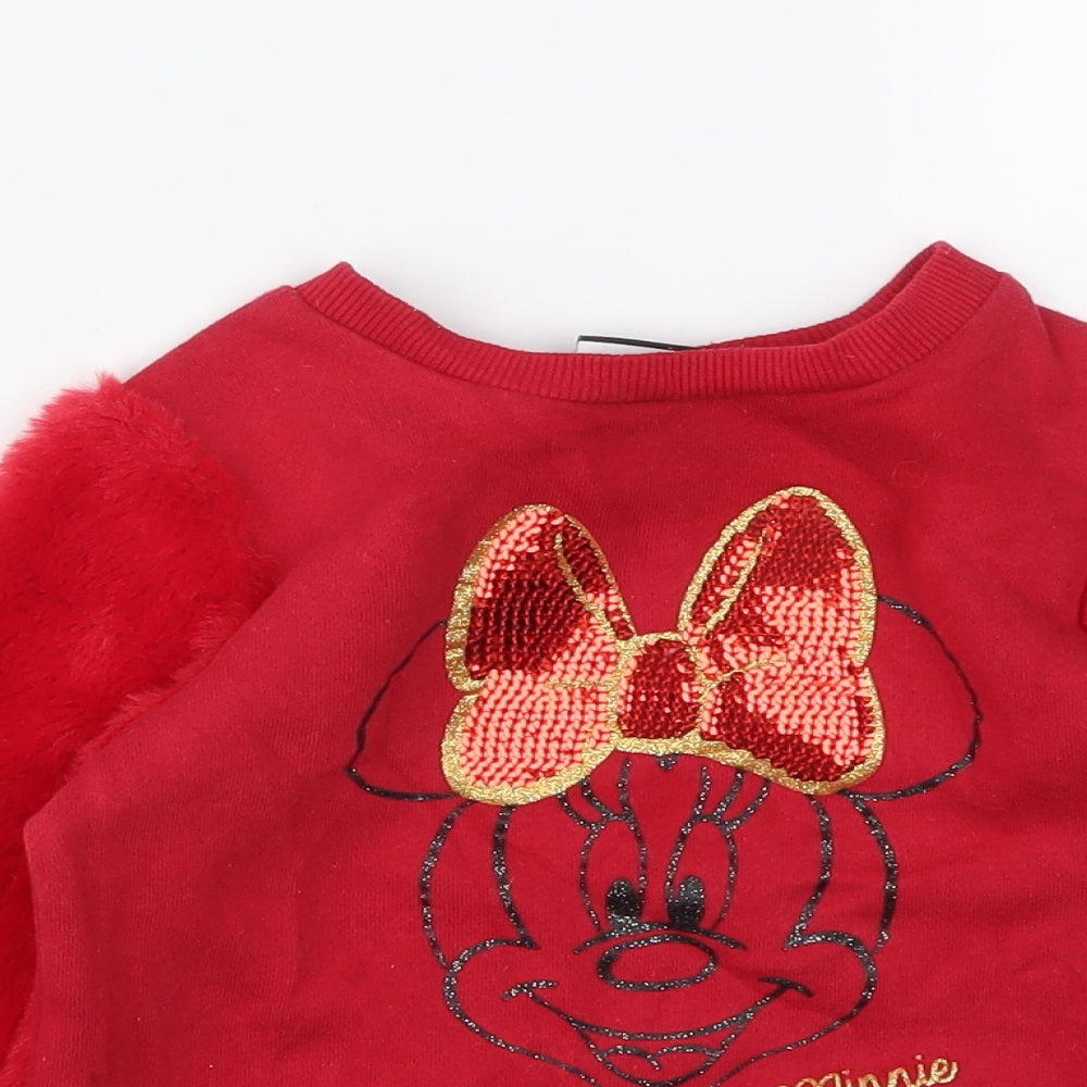 George Girls Red Animal Print  Pullover Hoodie Size 2 Years