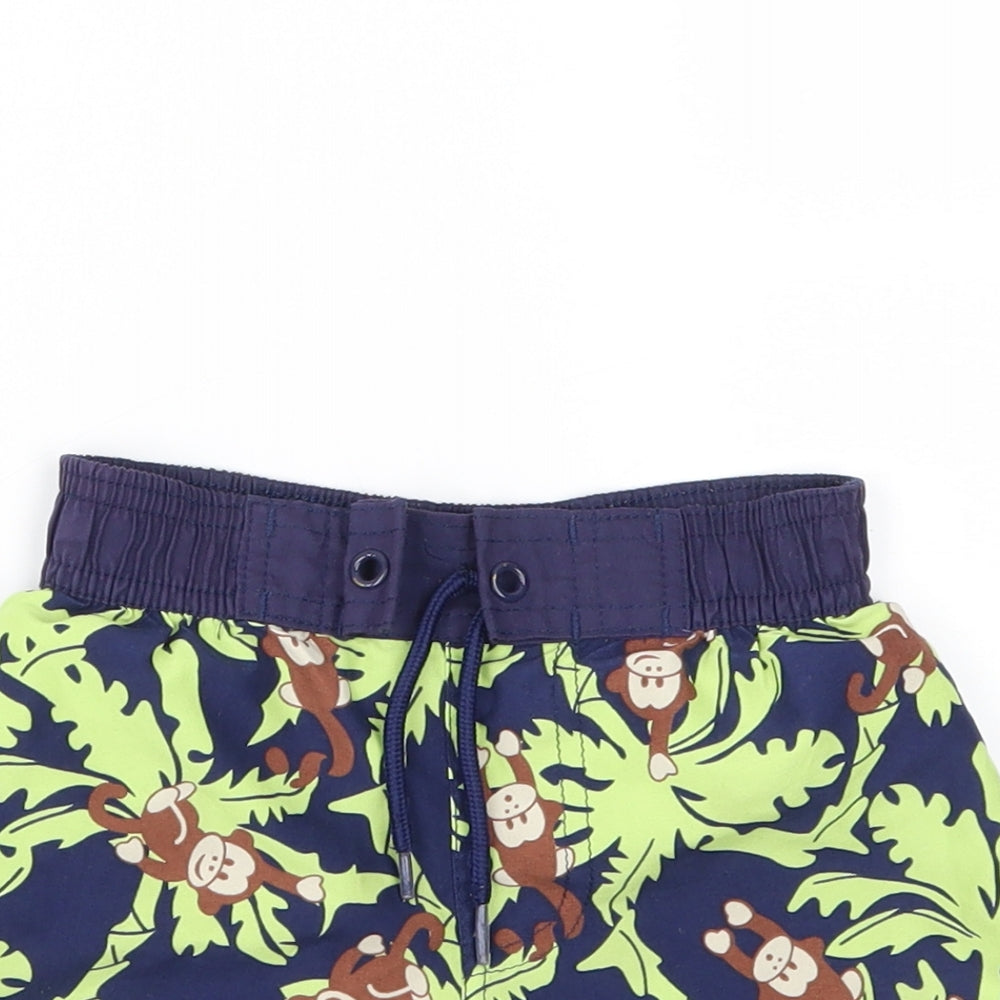 TESCO  Boys Blue Animal Print  Capri Trousers Size 12-18 Months