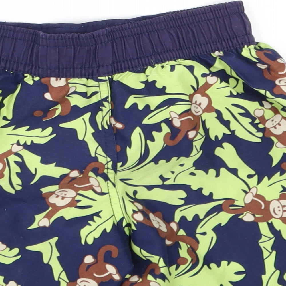 TESCO  Boys Blue Animal Print  Capri Trousers Size 12-18 Months