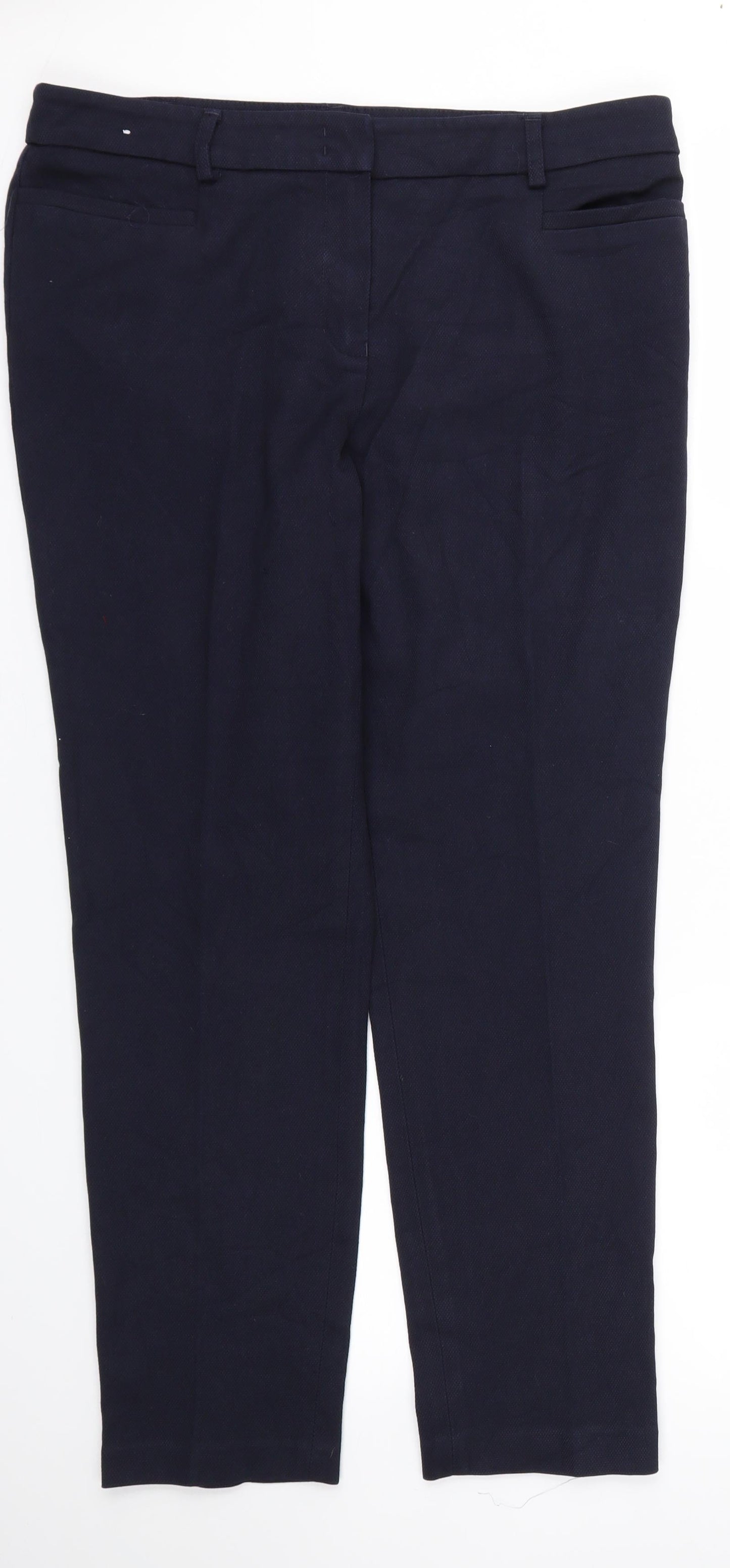 Womens UK Size 12 Next Regular Fit  Blue Trousers