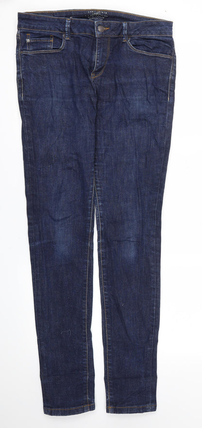 Womens UK Size 32 Preworn Regular Fit Skinny Blue Jeans