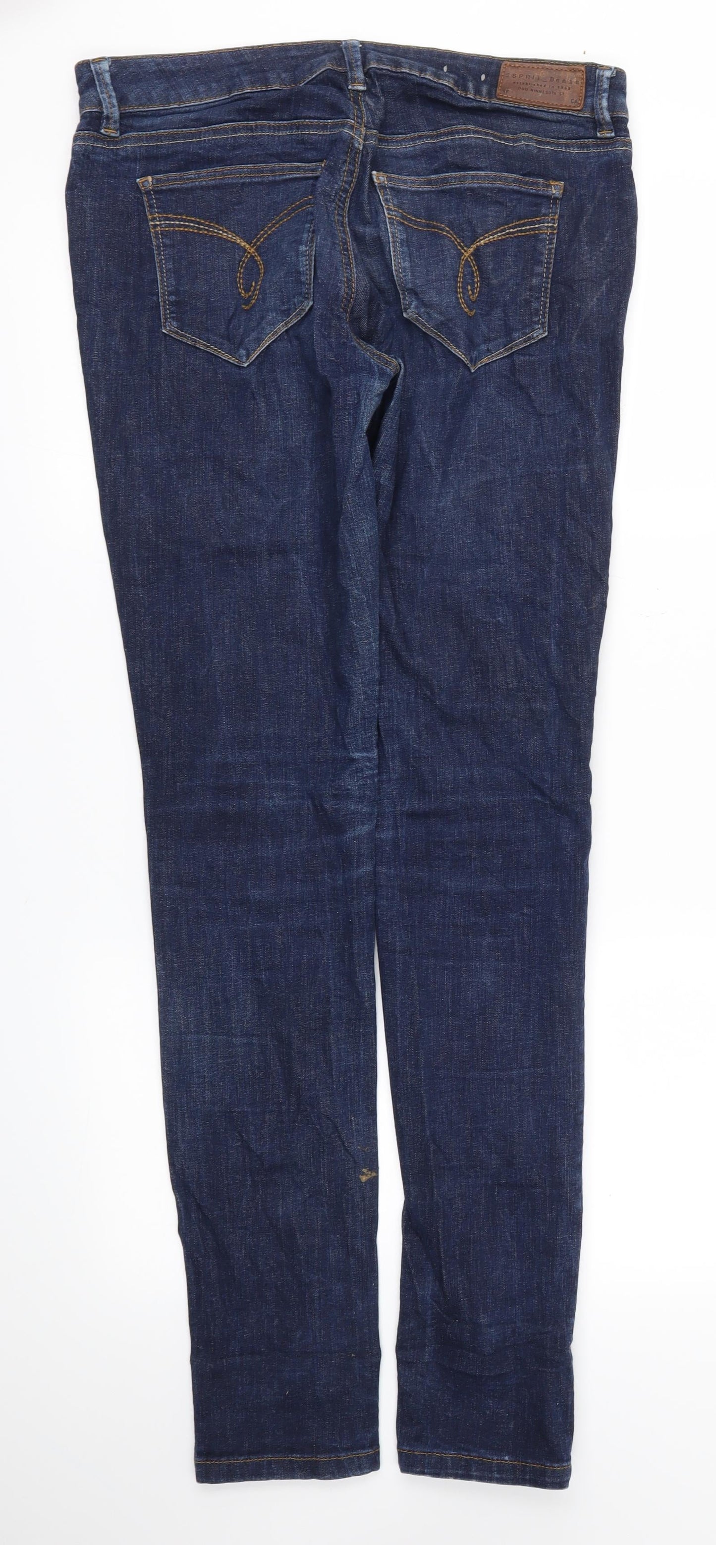 Womens UK Size 32 Preworn Regular Fit Skinny Blue Jeans