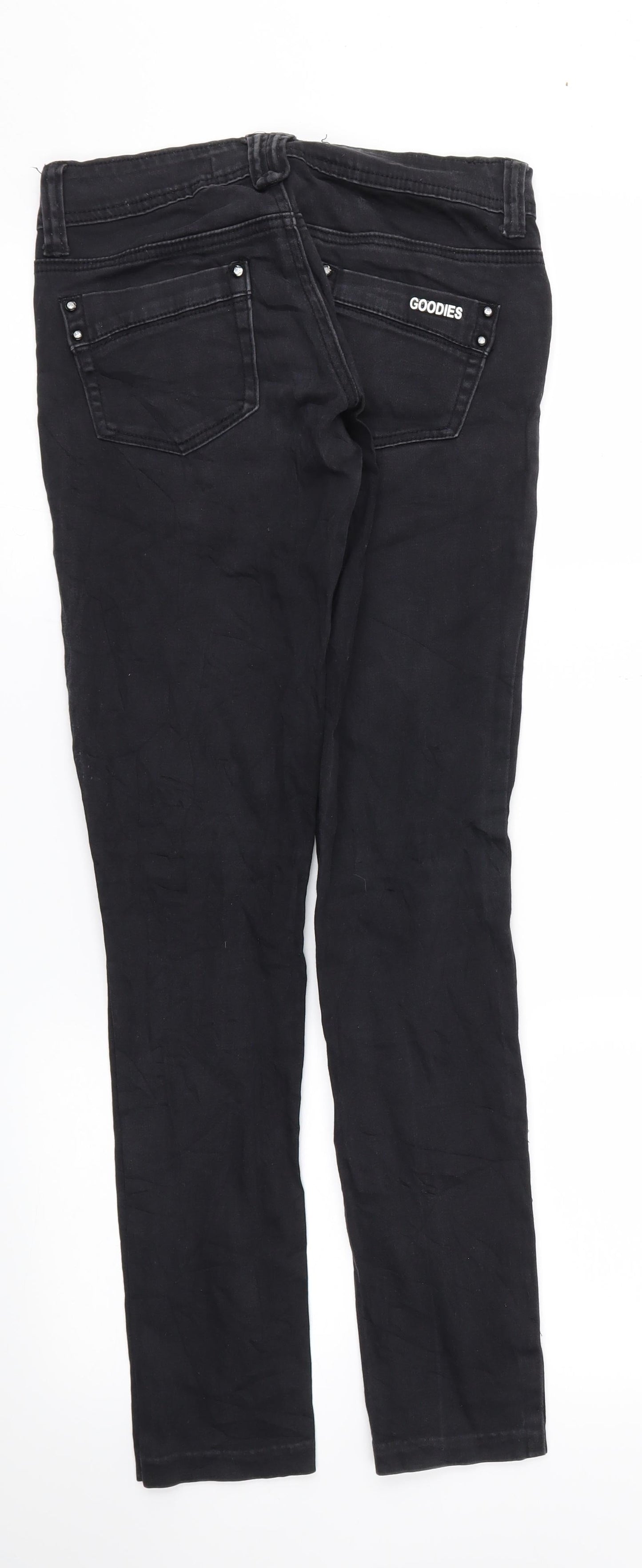 Womens UK Size 8 Preworn Regular Fit Skinny Black Jeans