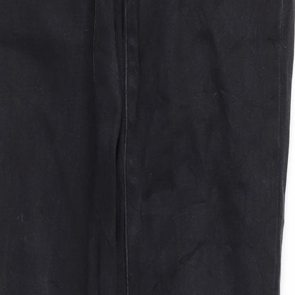 Womens UK Size 8 Preworn Regular Fit Skinny Black Jeans