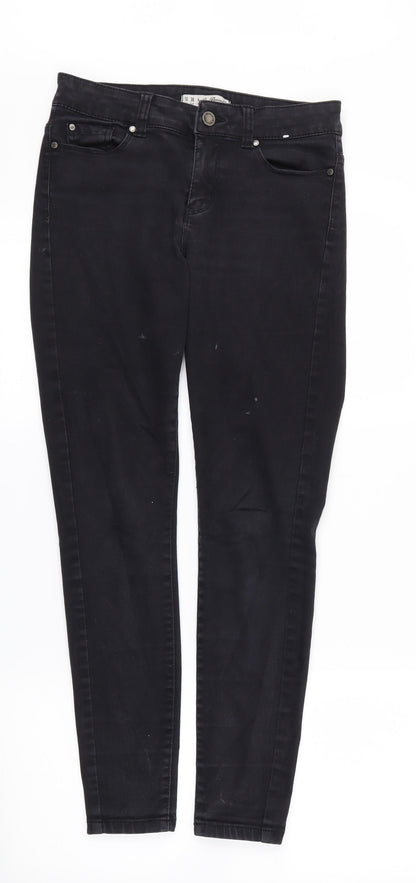 denim &co  Womens Black Houndstooth  Skinny Jeans Size 10 L27 in