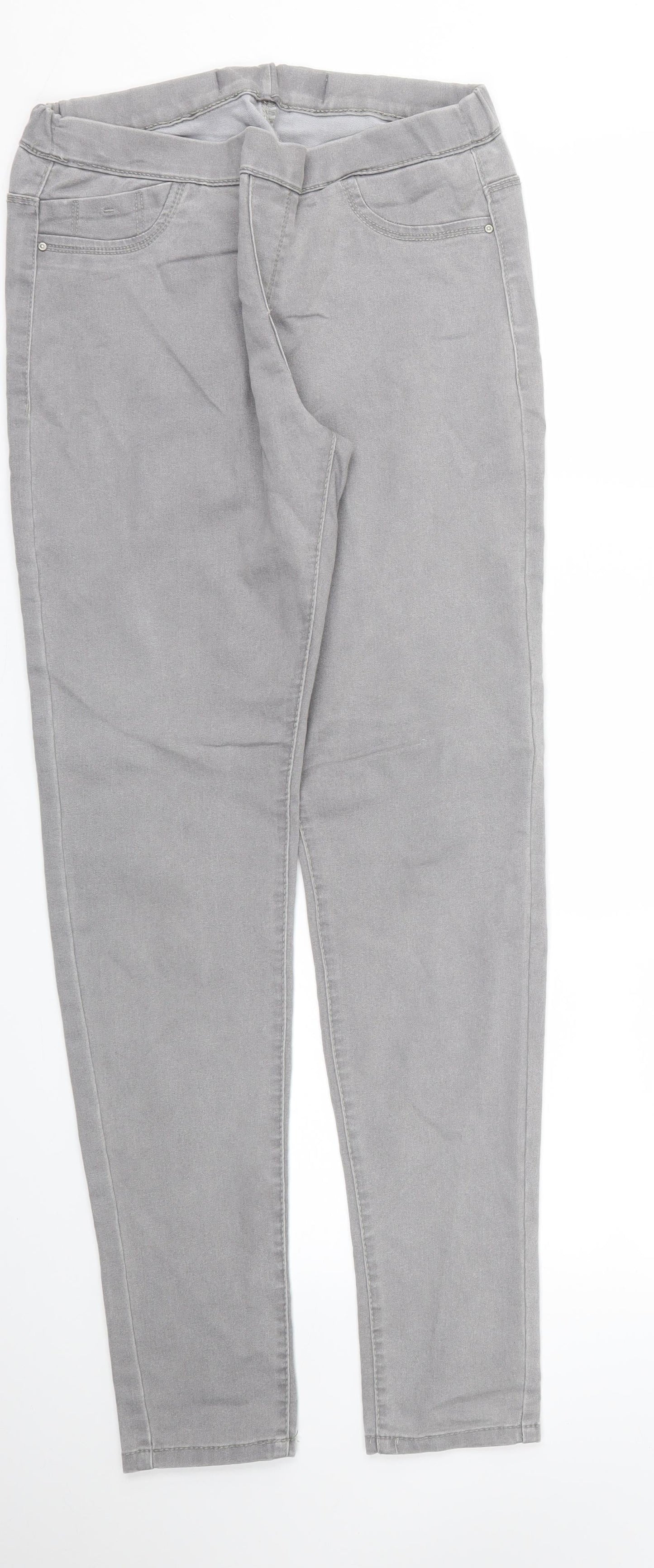 Denim & Co. Womens Grey   Skinny Jeans Size 10 L29 in