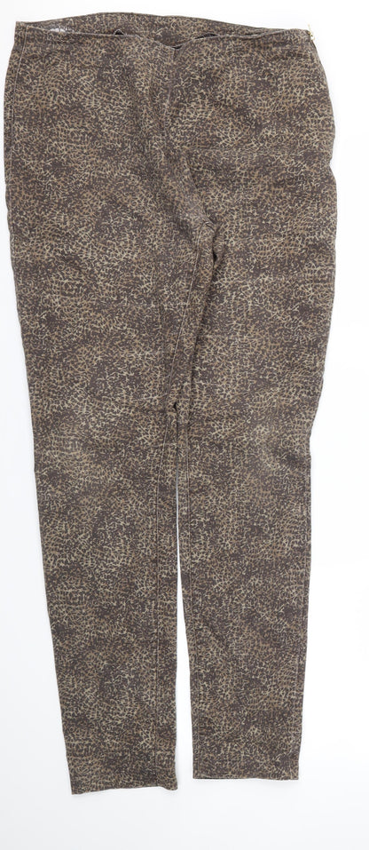 benotti  Womens Brown Animal Print  Skinny Jeans Size 12 L29 in