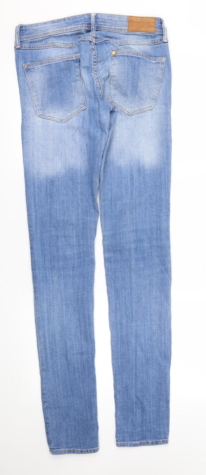 Womens UK Size 27 in Denim Regular Fit Skinny Blue Jeans