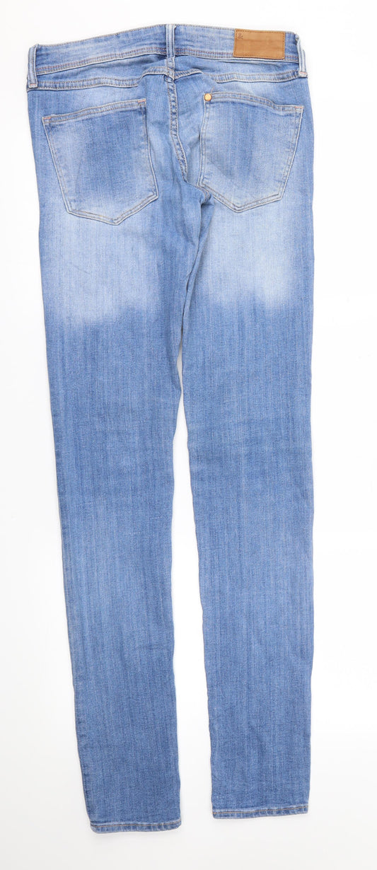 Womens UK Size 27 in Denim Regular Fit Skinny Blue Jeans
