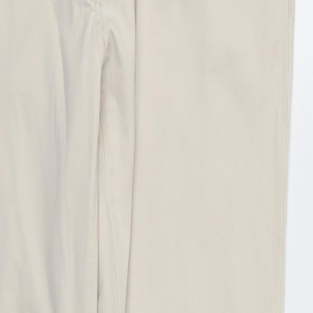 Womens UK Size 8 H&M Regular Fit Skinny Ivory Jeans