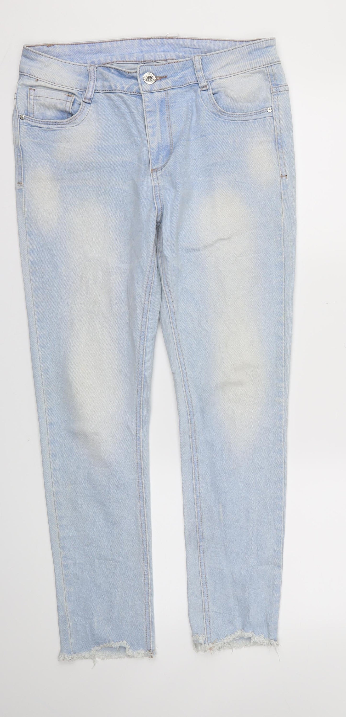 Womens UK Size 29 Preworn Relaxed Fit Skinny Blue Jeans