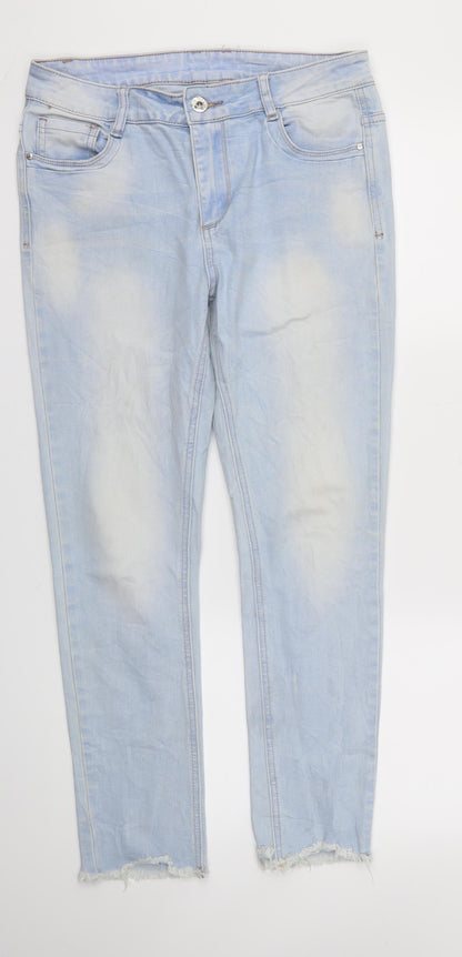 Womens UK Size 29 Preworn Relaxed Fit Skinny Blue Jeans