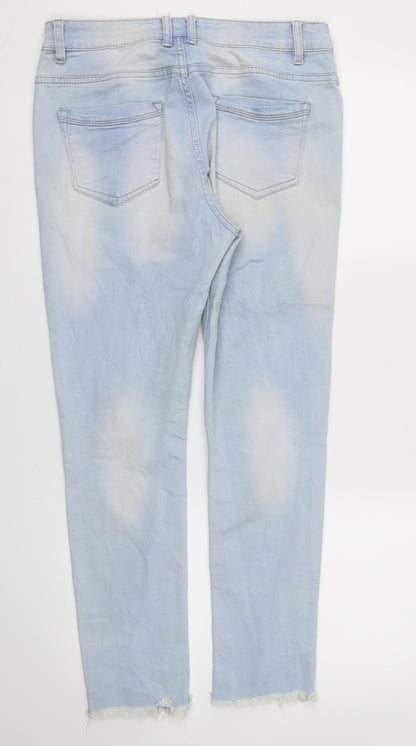 Womens UK Size 29 Preworn Relaxed Fit Skinny Blue Jeans