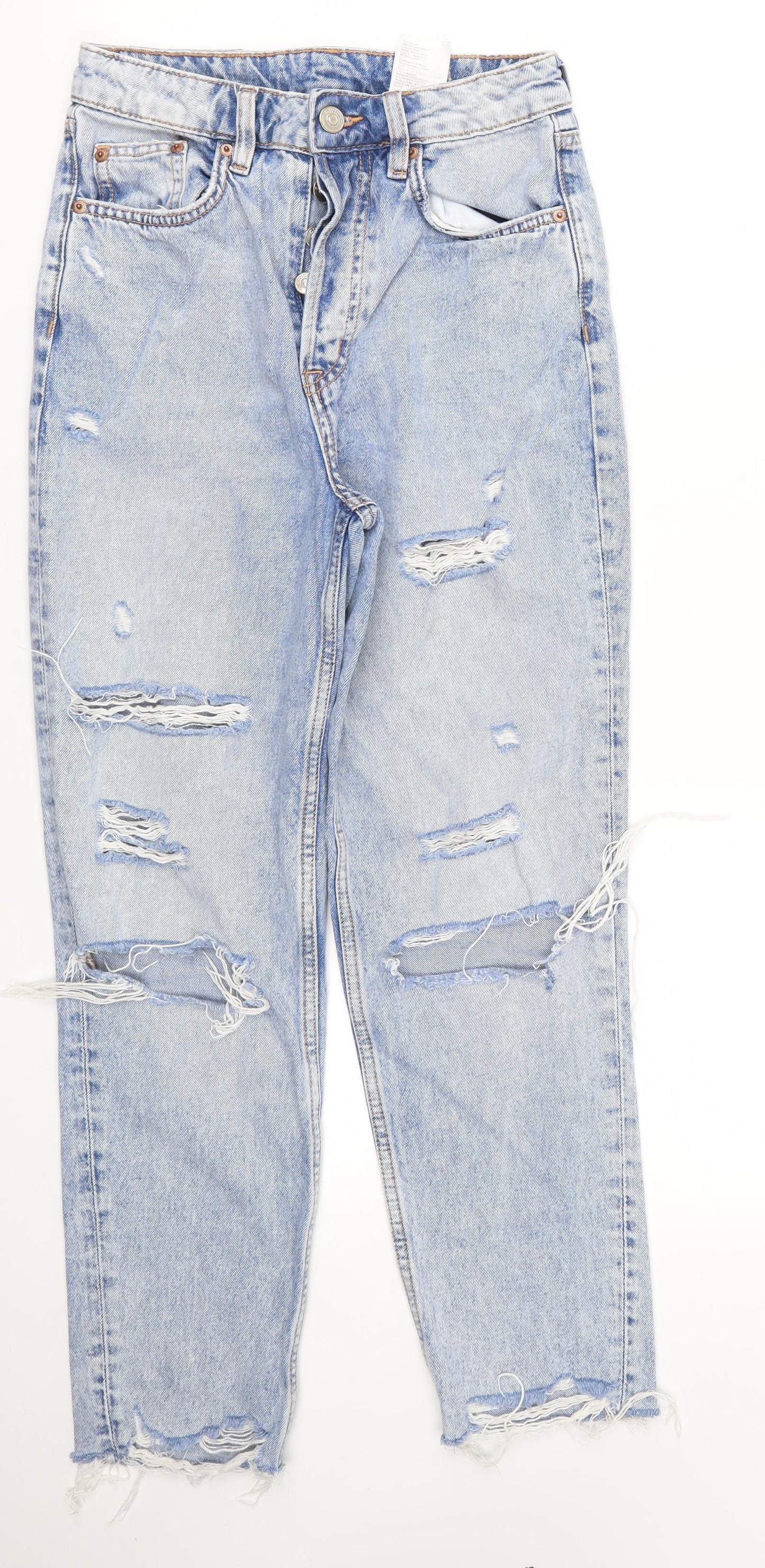 Womens UK Size 8 H&M Regular Fit Skinny Blue Jeans