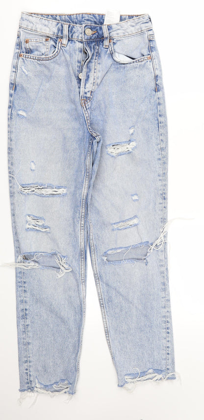 Womens UK Size 8 H&M Regular Fit Skinny Blue Jeans