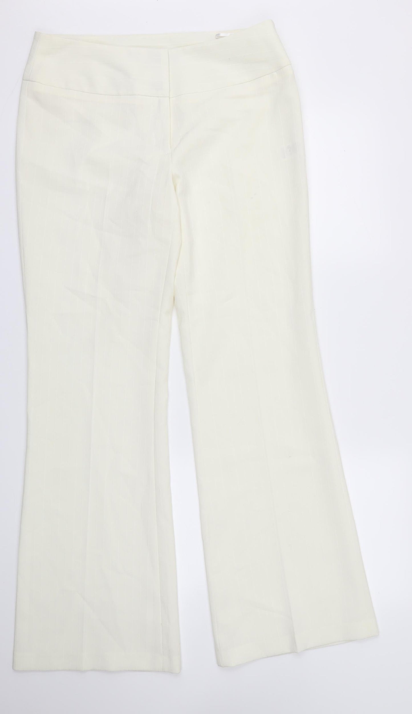 Womens UK Size 12 EVIE Regular Fit  Ivory Trousers