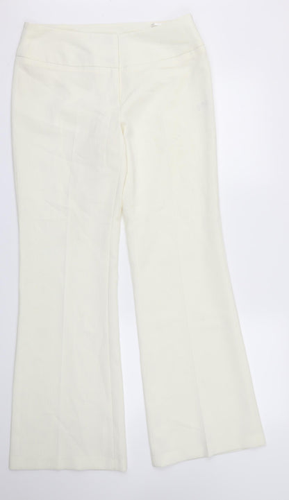 Womens UK Size 12 EVIE Regular Fit  Ivory Trousers