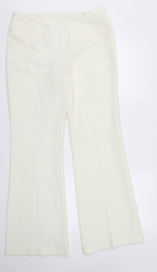 Womens UK Size 12 EVIE Regular Fit  Ivory Trousers