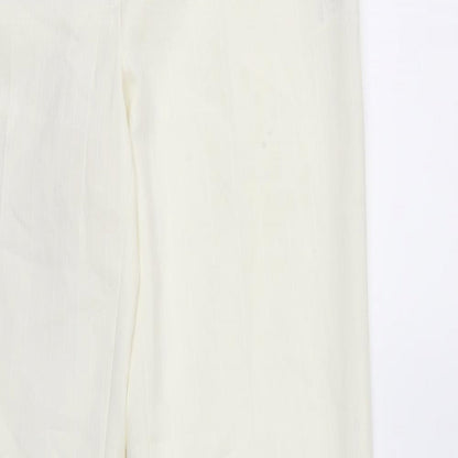 Womens UK Size 12 EVIE Regular Fit  Ivory Trousers