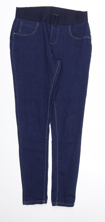 Womens UK Size 30 Preworn Regular Fit  Blue Trousers