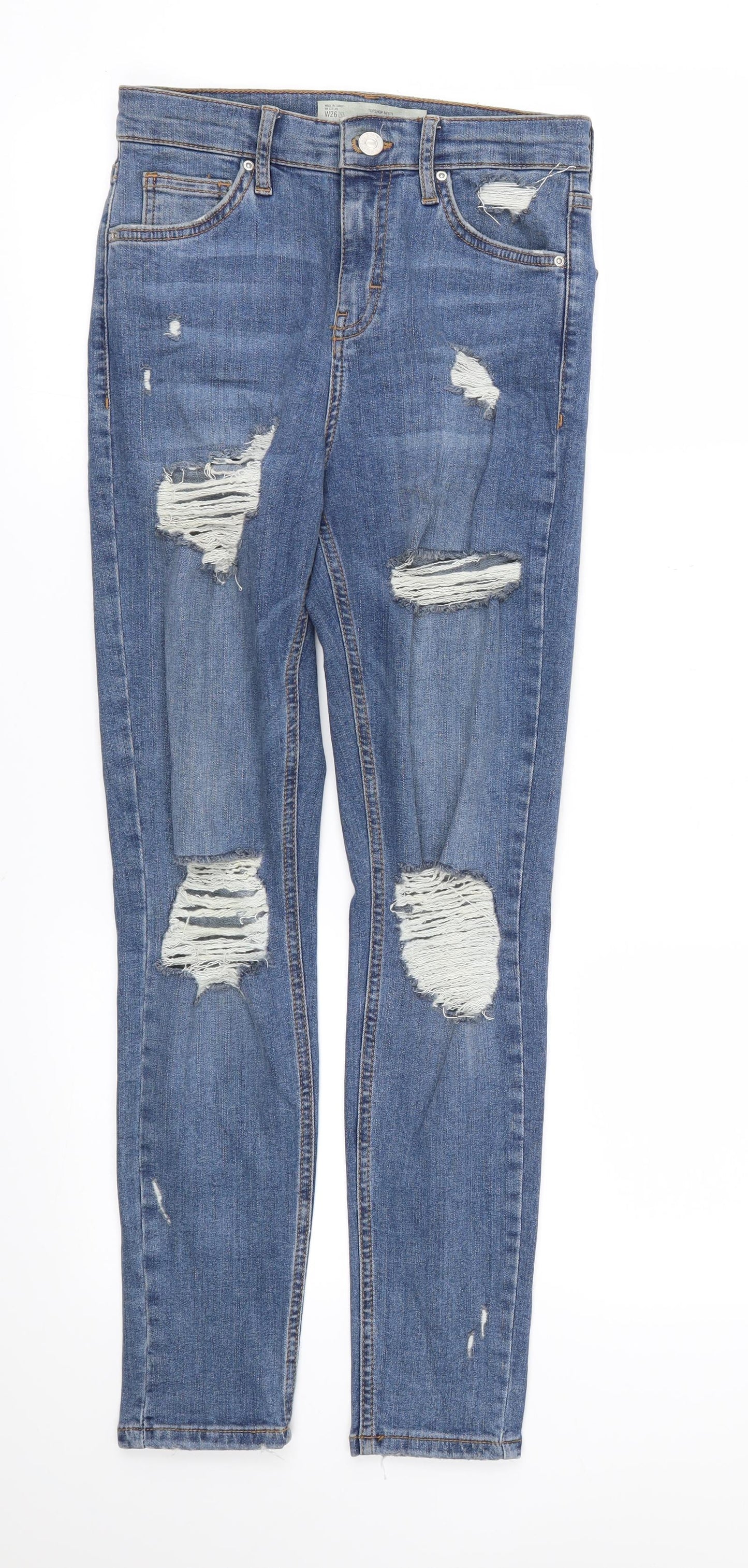 Topshop Womens Blue   Skinny Jeans Size 26 L26 in