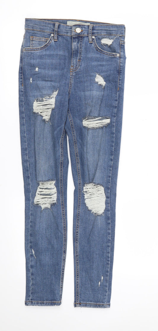 Topshop Womens Blue   Skinny Jeans Size 26 L26 in