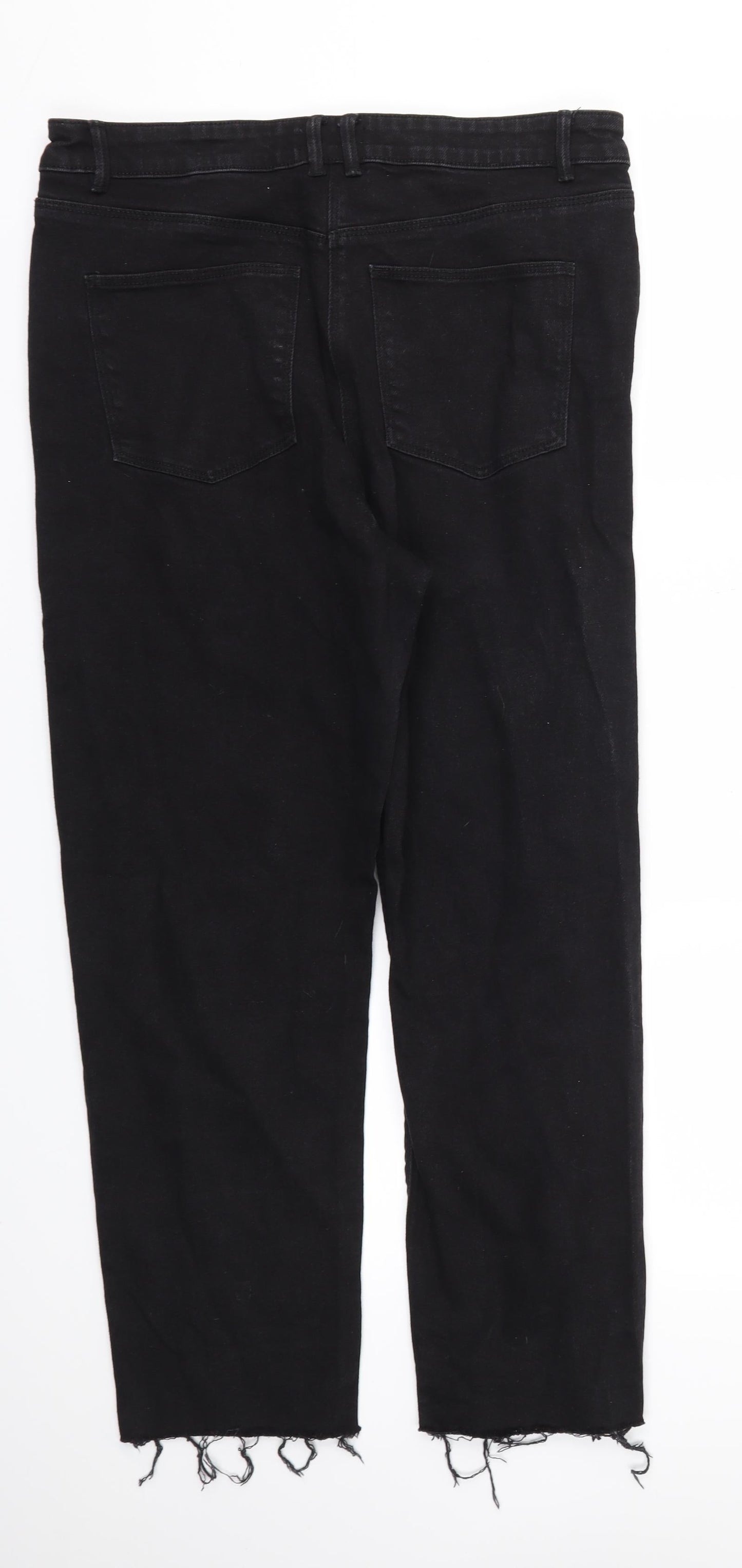 Womens UK Size 14 Papaya Regular Fit Skinny Black Jeans