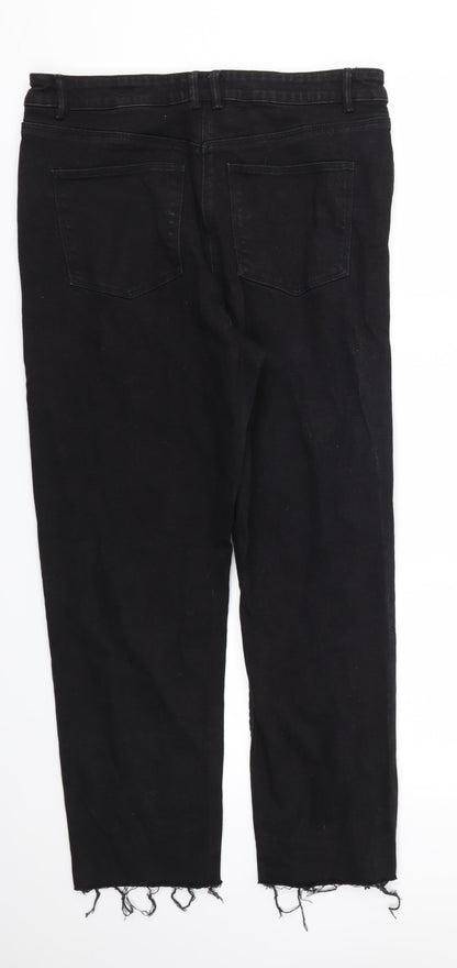 Womens UK Size 14 Papaya Regular Fit Skinny Black Jeans