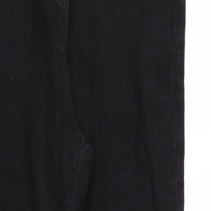 Womens UK Size 14 Papaya Regular Fit Skinny Black Jeans