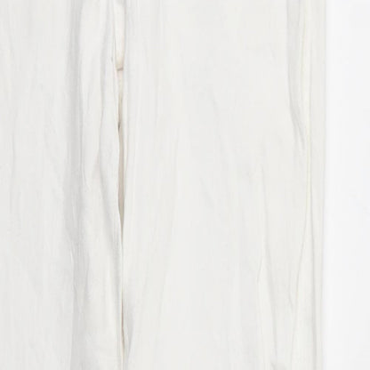 Womens UK Size S Preworn Regular Fit Skinny White Jeans