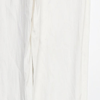 Womens UK Size S Preworn Regular Fit Skinny White Jeans
