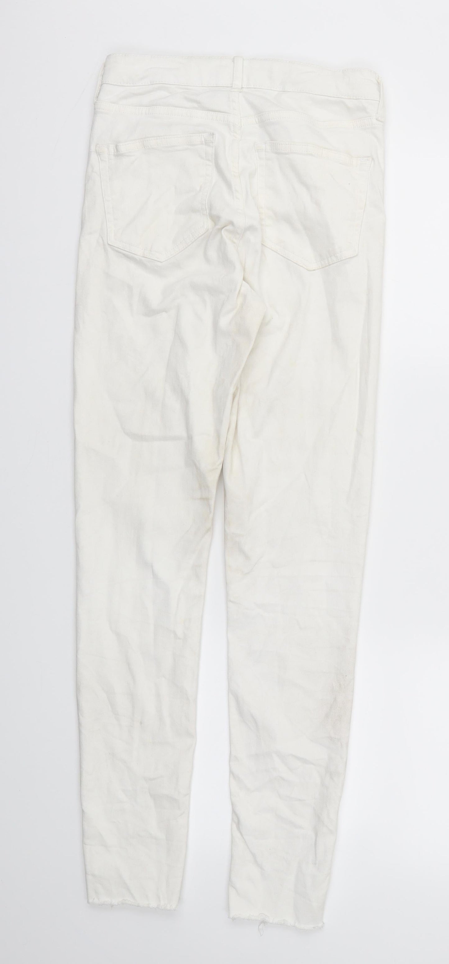 Topshop Womens White   Skinny Jeans Size 26 L32 in
