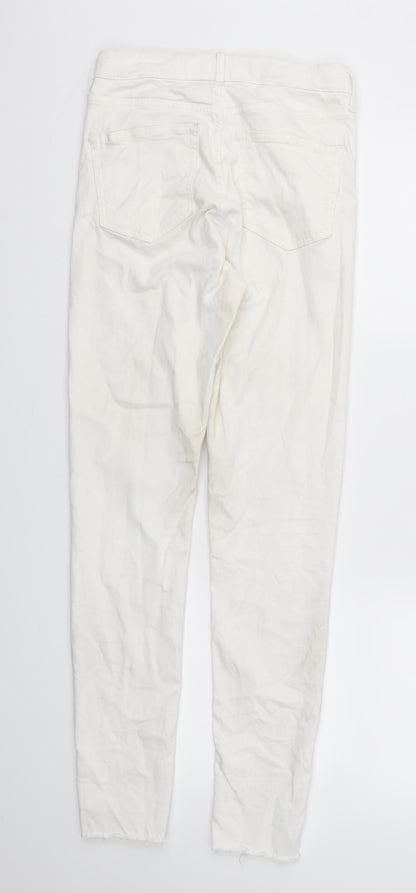 Topshop Womens White   Skinny Jeans Size 26 L32 in