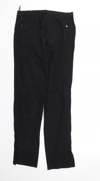 Womens UK Size 12 Preworn Relaxed Fit Skinny Black Jeans
