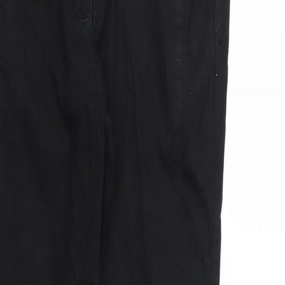 Womens UK Size 12 Preworn Relaxed Fit Skinny Black Jeans