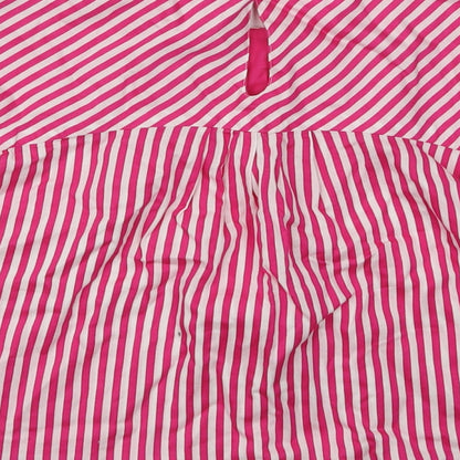 Vertbaudet Girls Pink Striped  Fit & Flare  Size 5-6 Years