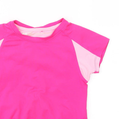 H&M Girls Pink   Basic T-Shirt Size 3-4 Years