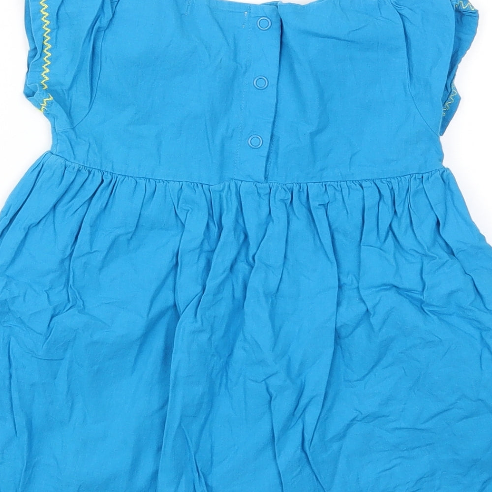 Butterfly Girls Blue Animal Print  Fit & Flare  Size 12-18 Months