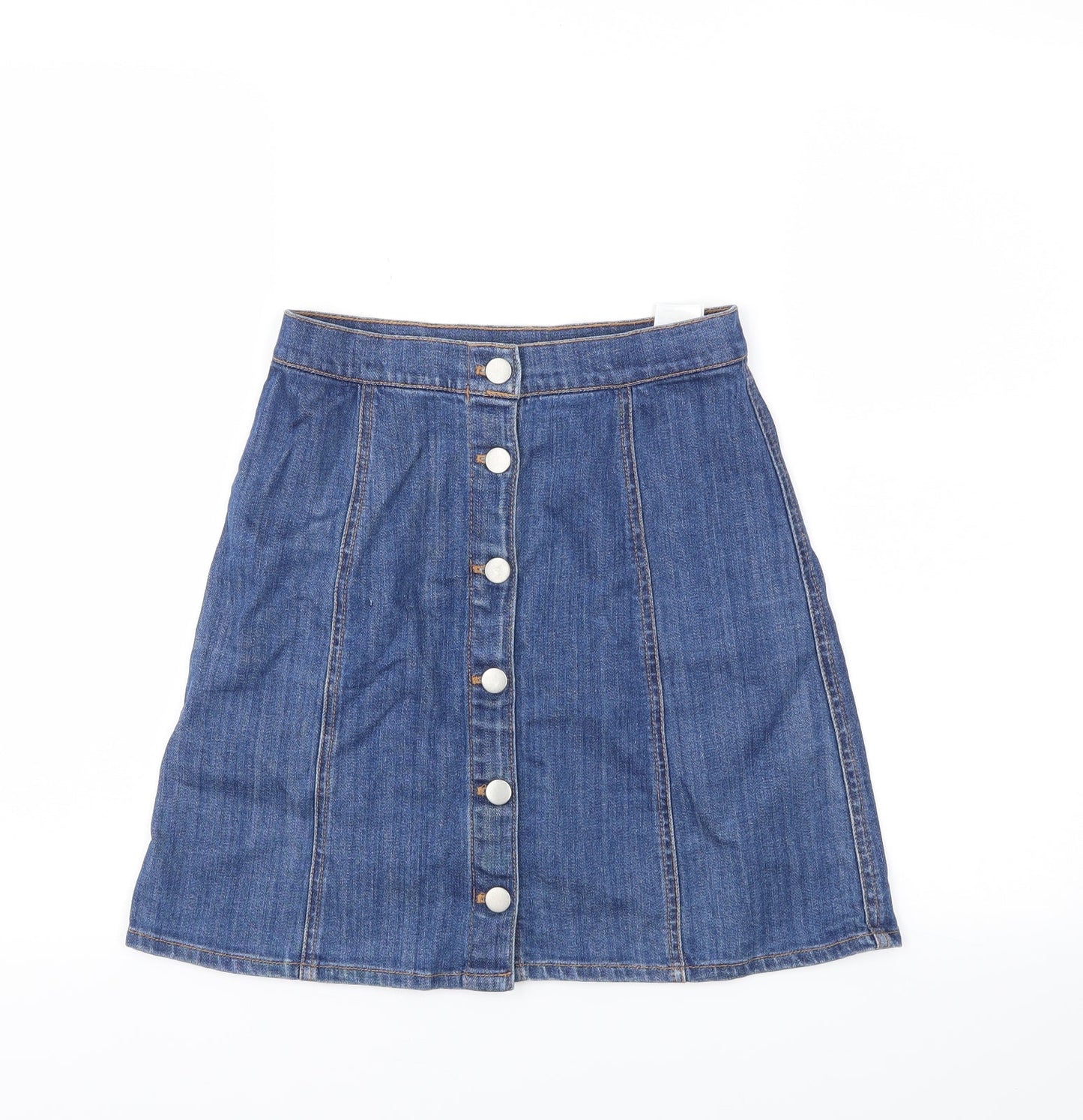 H&M Womens Blue   A-Line Skirt Size 4